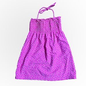 Hanna Andersson Girls Pink Polka Dot Halter Coverup Dress